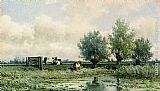 A Summer Landscape With Grazing Cows by Willem Roelofs